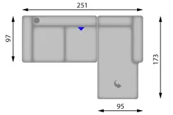 Конфигурация гарнитура Диван DAKOTA-S