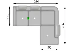 Конфигурация гарнитура Диван ZE-EM