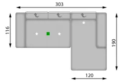 Конфигурация гарнитура Диван SATELLITE-S