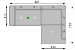 Конфигурация гарнитура Диван SATELLITE-S