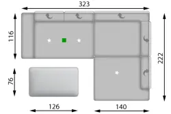 Конфигурация гарнитура Диван SATELLITE-S
