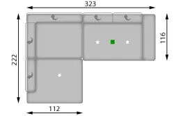 Конфигурация гарнитура Диван SATELLITE-S