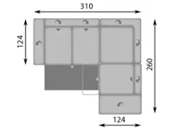 Конфигурация гарнитура Диван EDGE