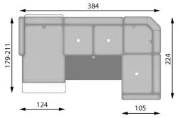 Конфигурация гарнитура Диван ZE-EM