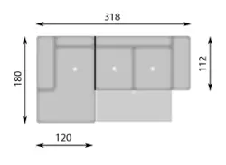 Конфигурация гарнитура Диван CHILL